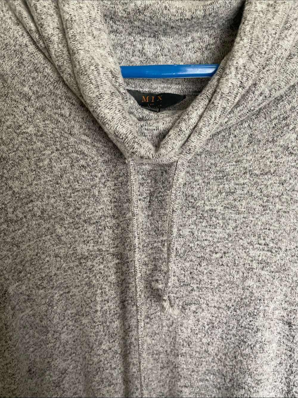 Mix by Hawthorn Women’s Light Gray Turtleneck Sweater Hoodie With drawstring